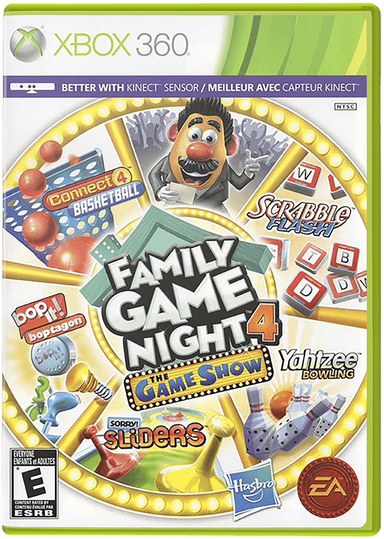Hasbro Family Game Night 4: The Game Show box art for Xbox 360